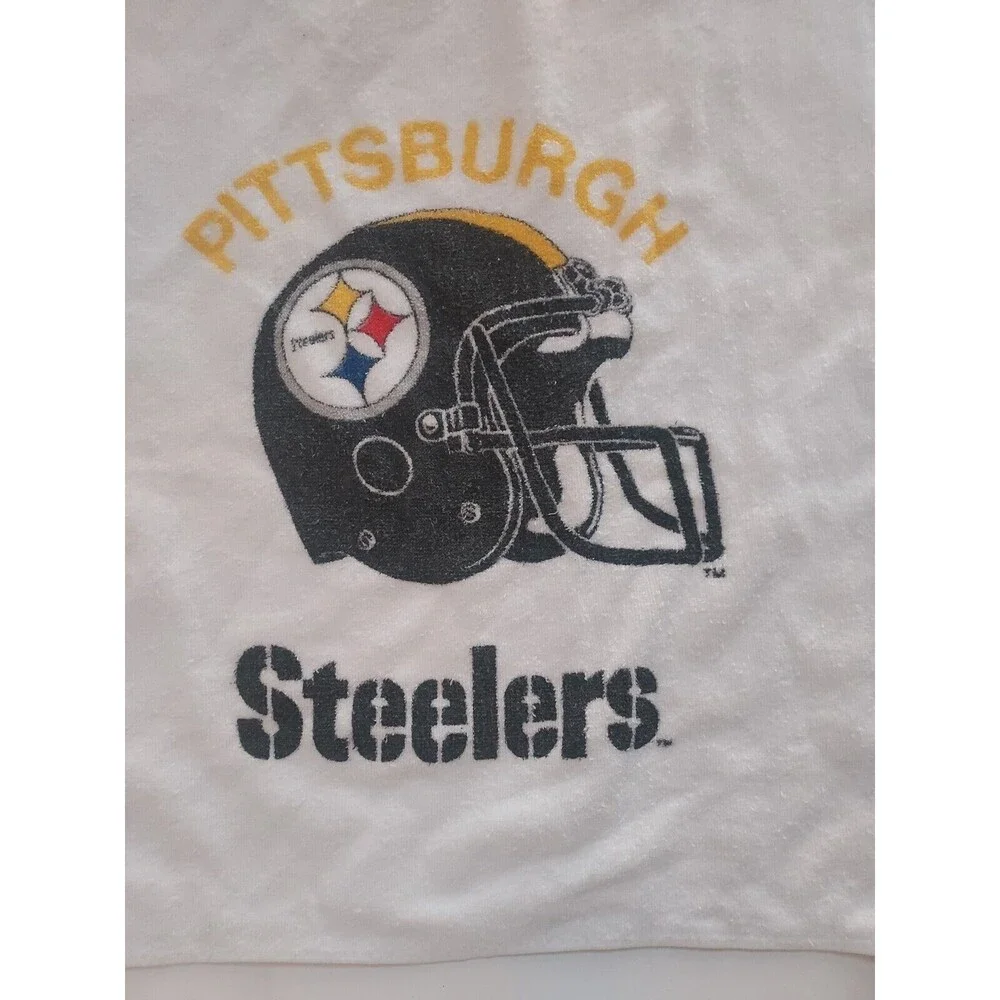 Vintage Pittsburgh Steelers Bath Towel 100% Cotton Made In The USA 41